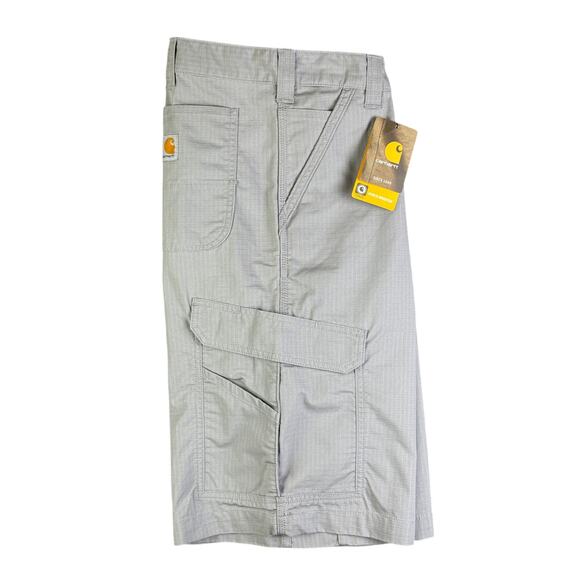Carhartt Force Broxton Cargo Shorts Relaxed Fit Ripstop 11" Gray Mens 42 NEW NWT - Picture 1 of 10
